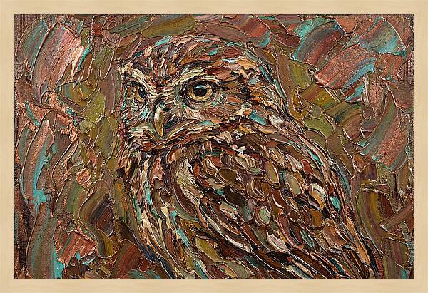 Little Owl In Palette Knife Style