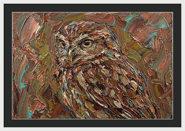 Little Owl In Palette Knife Style