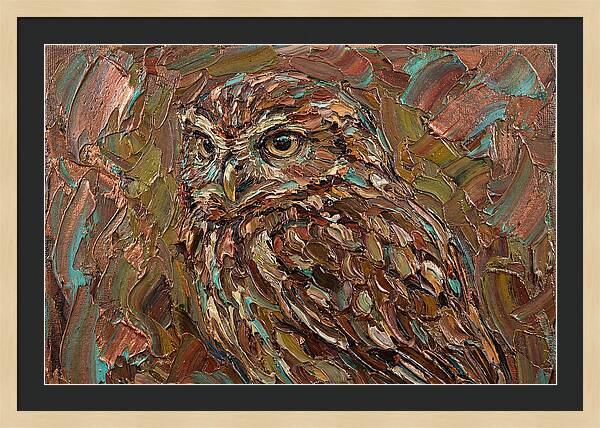 Little Owl In Palette Knife Style