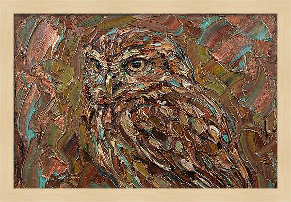 Little Owl In Palette Knife Style