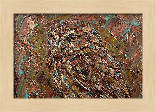 Little Owl In Palette Knife Style