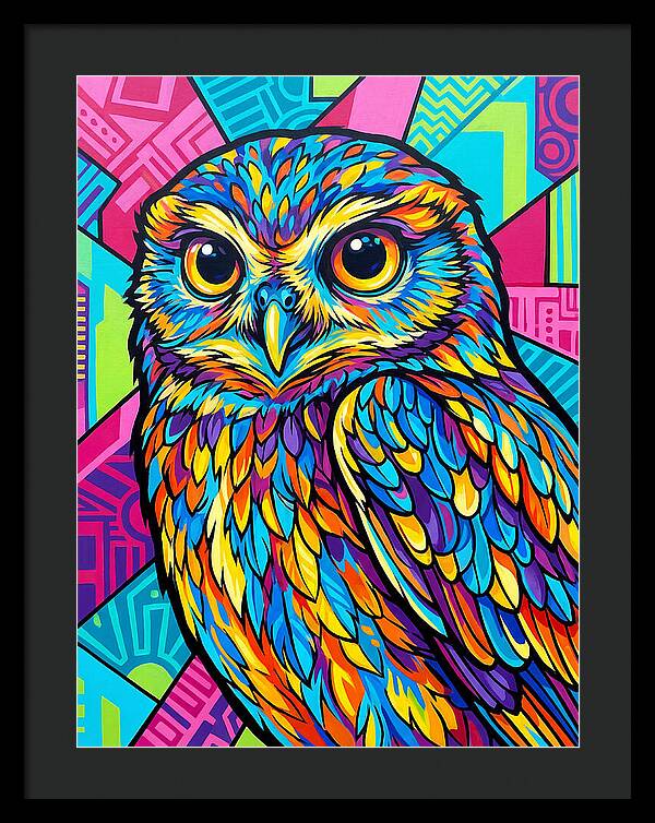 Little Owl In Vibrant Colors