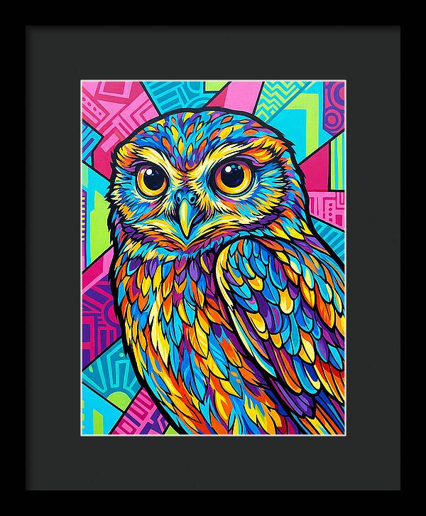 Little Owl In Vibrant Colors