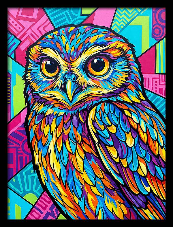 Little Owl In Vibrant Colors