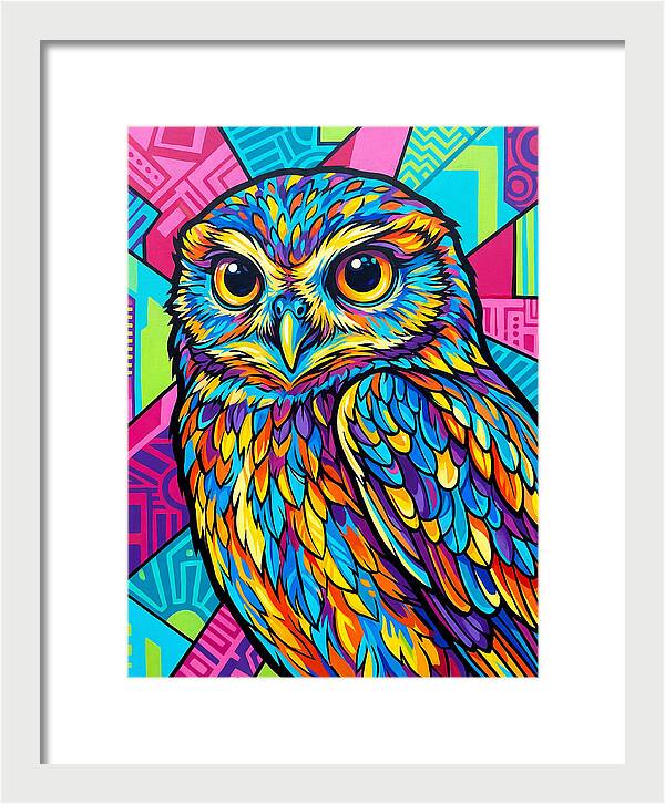 Little Owl In Vibrant Colors