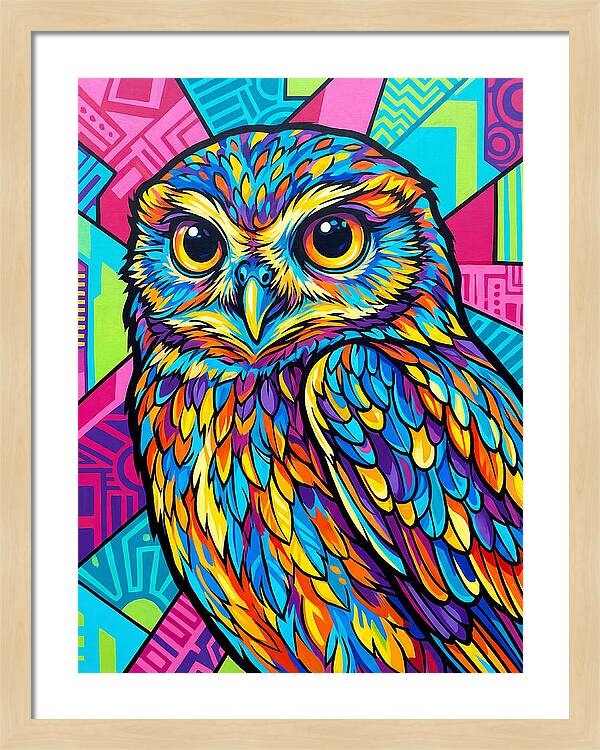 Little Owl In Vibrant Colors