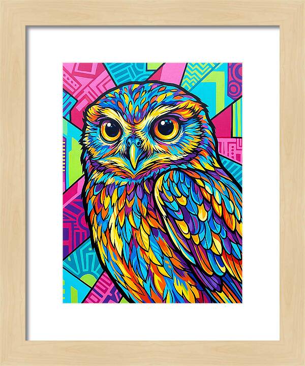 Little Owl In Vibrant Colors