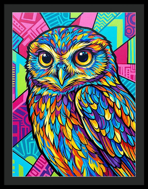 Little Owl In Vibrant Colors