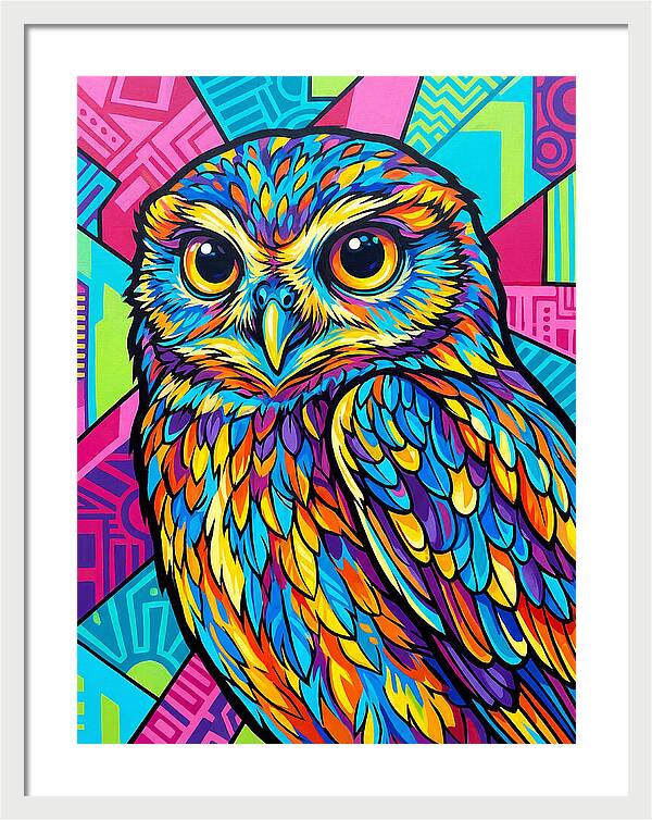 Little Owl In Vibrant Colors