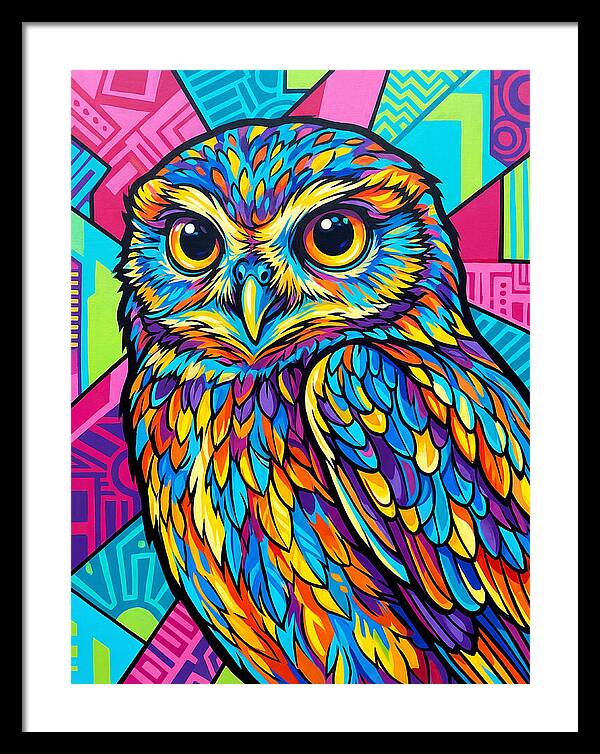 Little Owl In Vibrant Colors