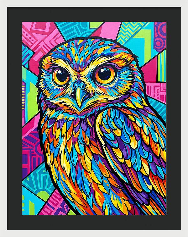 Little Owl In Vibrant Colors