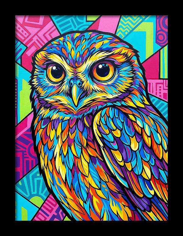 Little Owl In Vibrant Colors