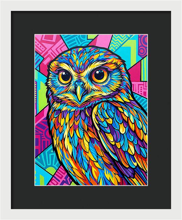 Little Owl In Vibrant Colors
