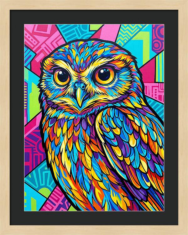 Little Owl In Vibrant Colors