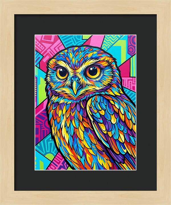 Little Owl In Vibrant Colors