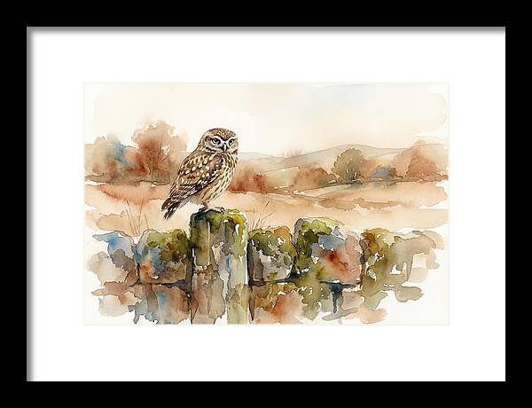 Little Owl On A Stone Wall