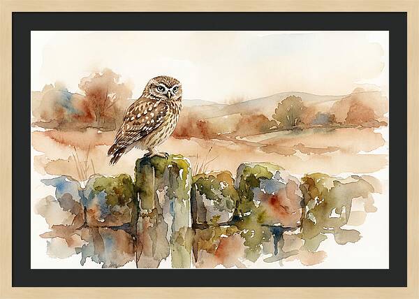 Little Owl On A Stone Wall