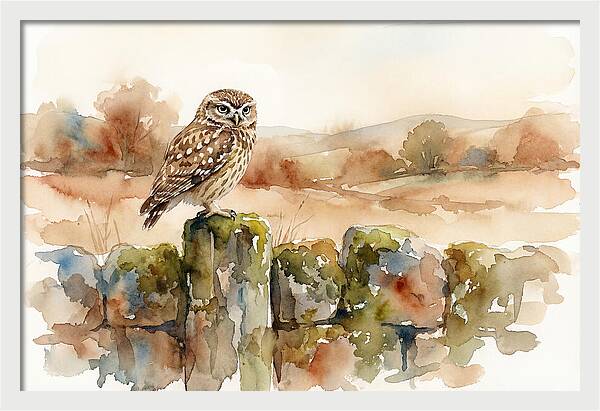 Little Owl On A Stone Wall