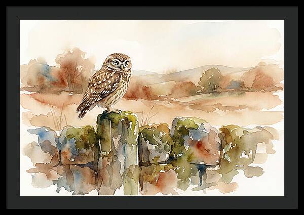 Little Owl On A Stone Wall