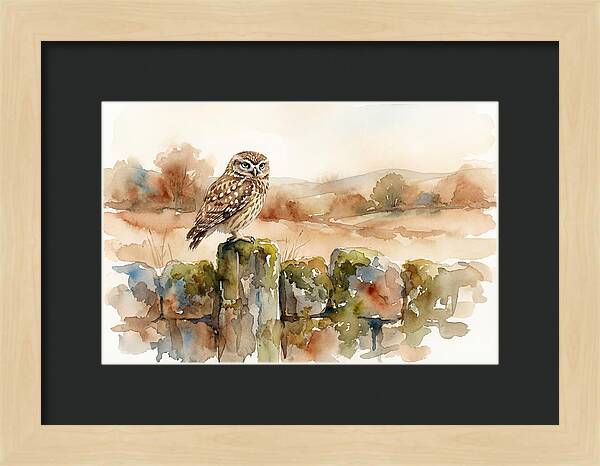 Little Owl On A Stone Wall