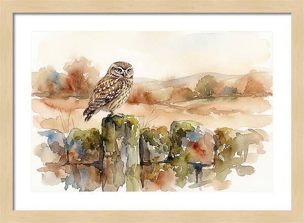 Little Owl On A Stone Wall
