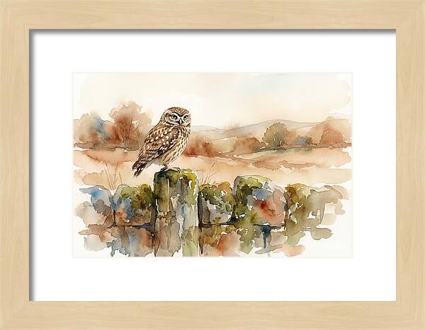 Little Owl On A Stone Wall