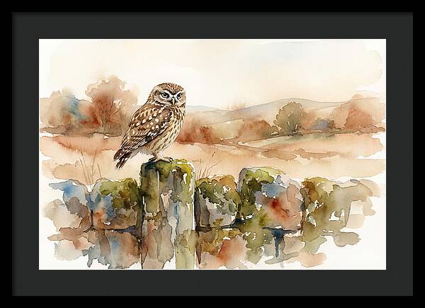 Little Owl On A Stone Wall