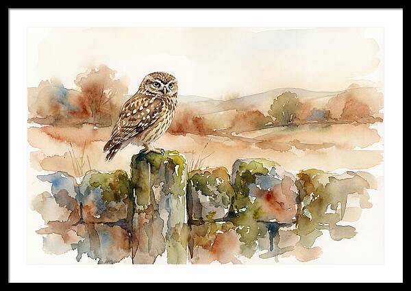 Little Owl On A Stone Wall