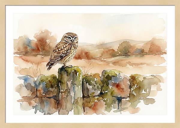 Little Owl On A Stone Wall