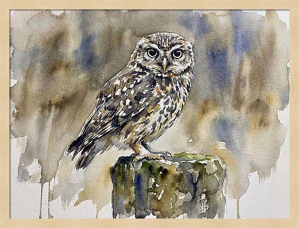 Little Owl Perched Gracefully