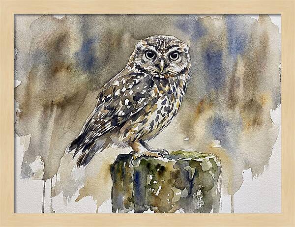 Little Owl Perched Gracefully