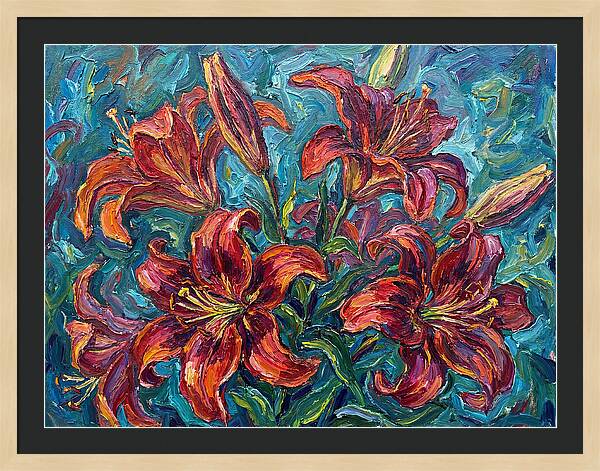 Lively Expressionist Lilies
