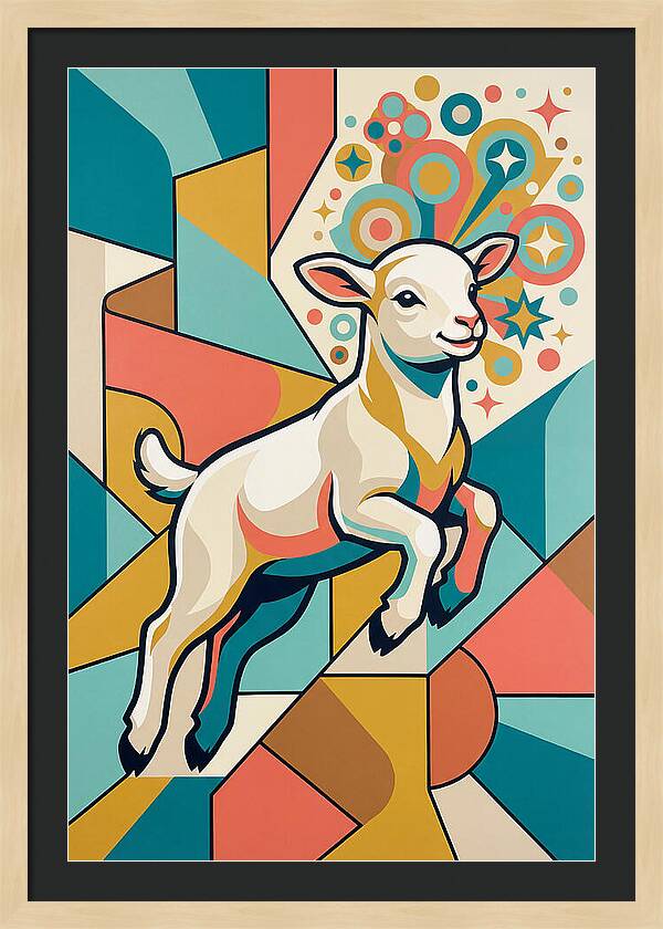 Lively Lamb In Vibrant Colors
