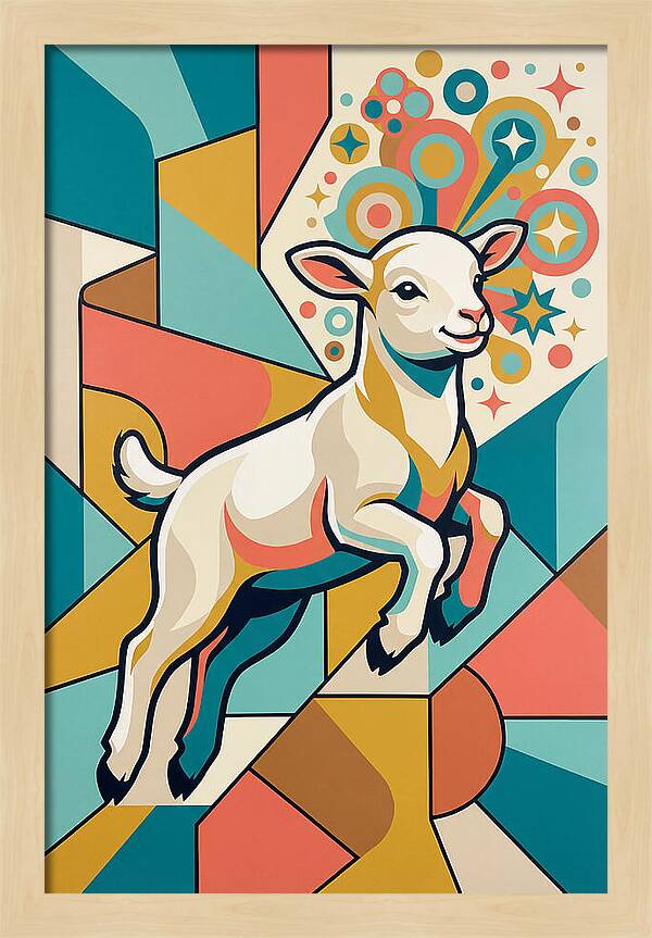 Lively Lamb In Vibrant Colors