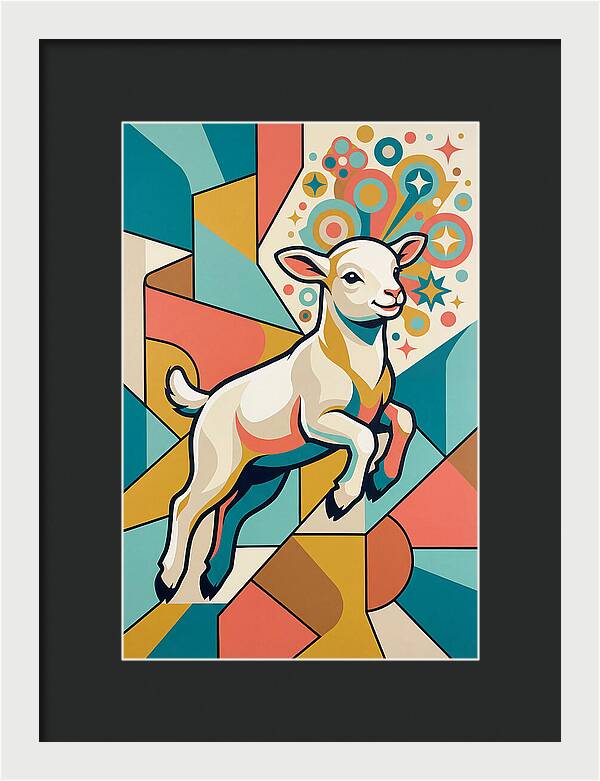 Lively Lamb In Vibrant Colors