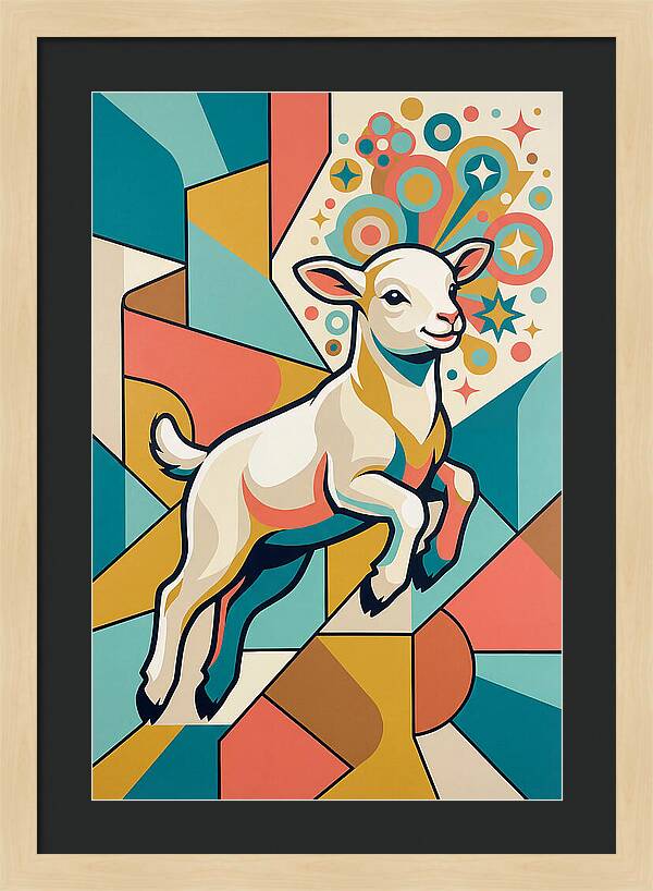 Lively Lamb In Vibrant Colors