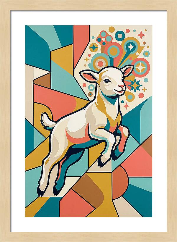 Lively Lamb In Vibrant Colors