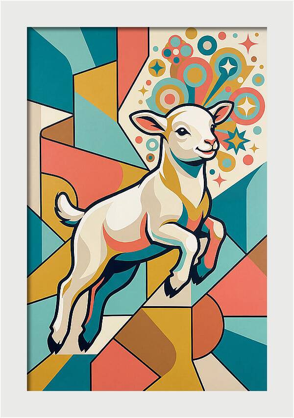 Lively Lamb In Vibrant Colors