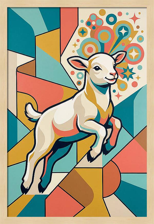 Lively Lamb In Vibrant Colors