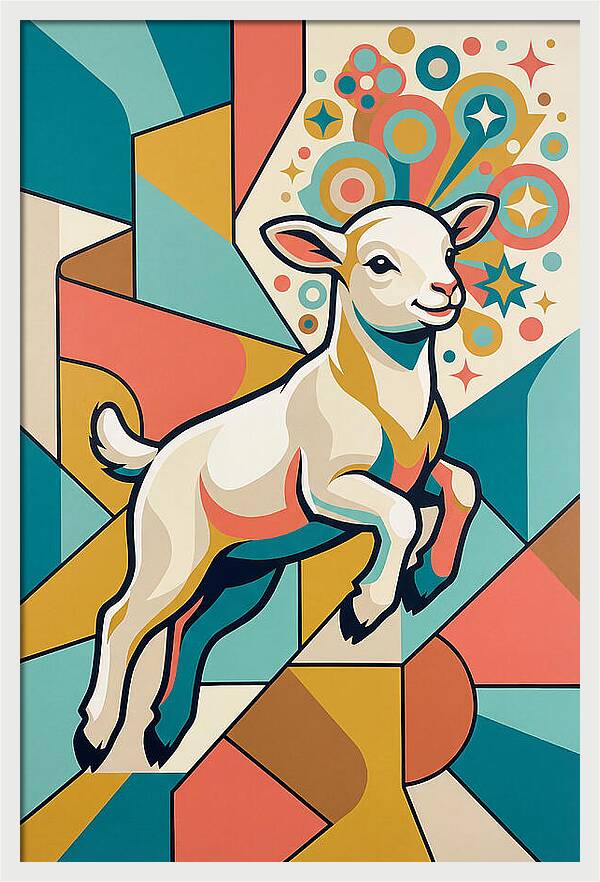Lively Lamb In Vibrant Colors