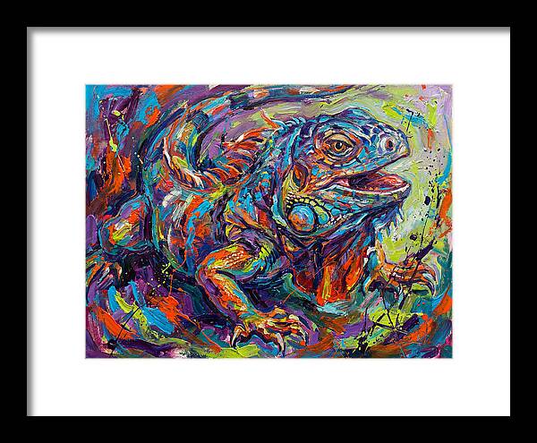 Lively Lizard In Expressionist Style