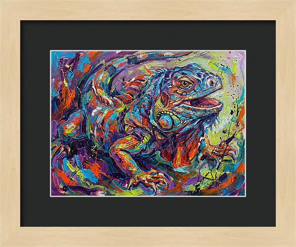Lively Lizard In Expressionist Style