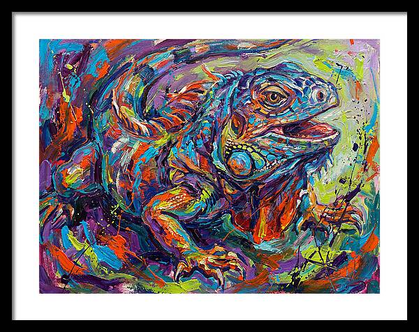 Lively Lizard In Expressionist Style