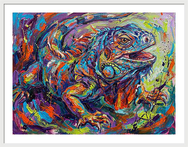 Lively Lizard In Expressionist Style