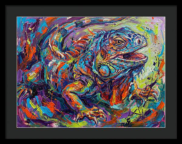 Lively Lizard In Expressionist Style