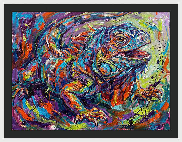 Lively Lizard In Expressionist Style