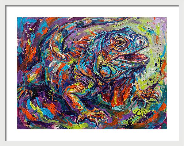 Lively Lizard In Expressionist Style