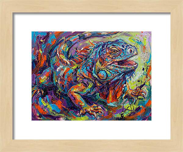 Lively Lizard In Expressionist Style