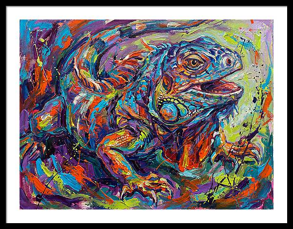 Lively Lizard In Expressionist Style