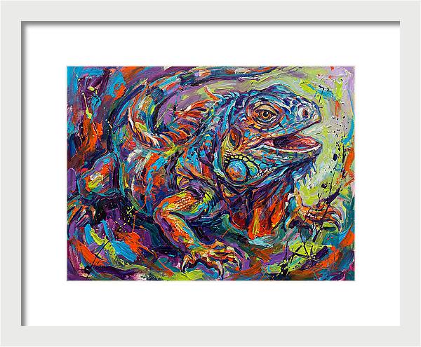 Lively Lizard In Expressionist Style